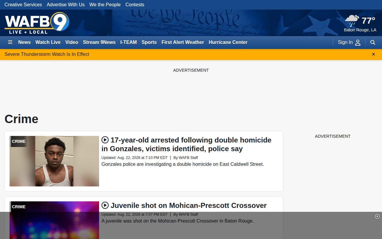 East Baton Rouge Parish crime news and mugshot coverage on WAFB